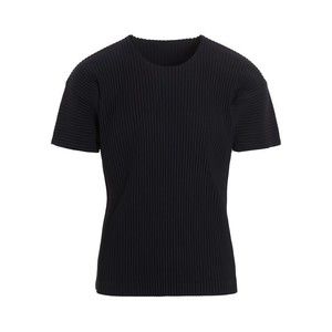Homme Plissé Issey Miyake Textured Pleated T-Shirt With Classic Crewneck - NWT
